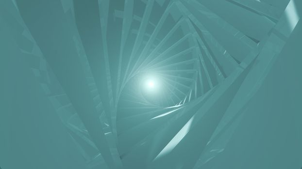 Abstract background with spiral tunnel. 3d rendering