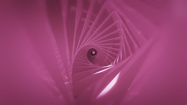 Abstract background with spiral tunnel. 3d rendering