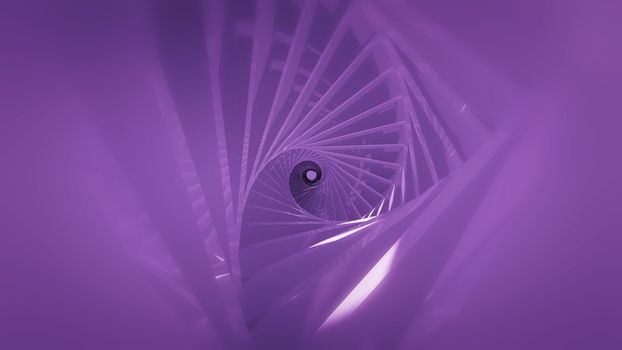 Abstract background with spiral tunnel. 3d rendering