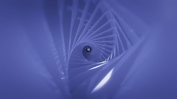 Abstract background with spiral tunnel. 3d rendering