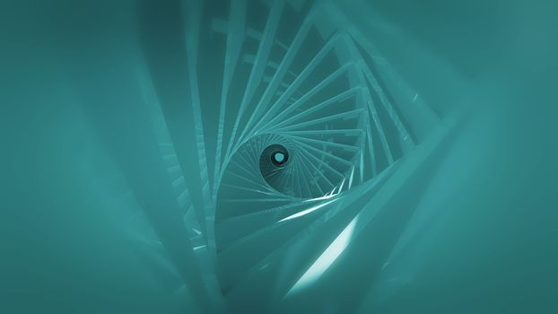 Abstract background with spiral tunnel. 3d rendering