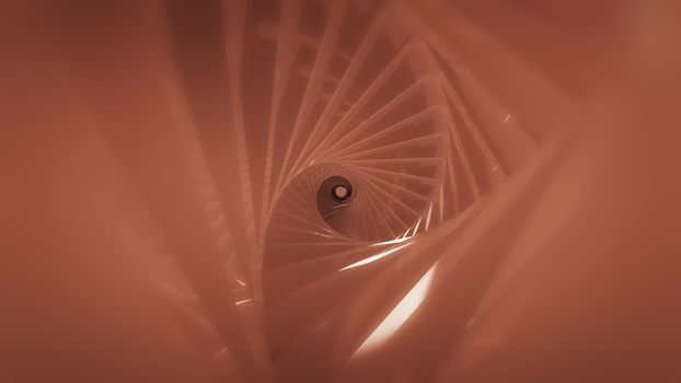 Abstract background with spiral tunnel. 3d rendering