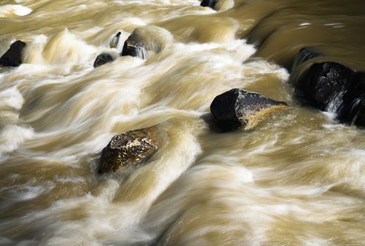 abstract background Spring wild flooding of river