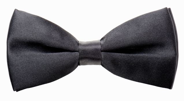 Black bow tie isolated on a white background