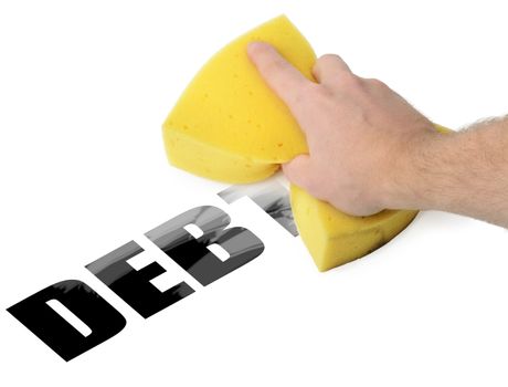 Wiping debt way with a sponge