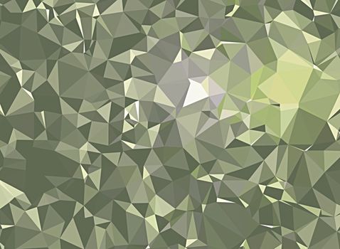 Abstract 3d grey and green polygonal and low poly background. Background with grey and green triangles.