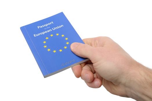 Offering a euro zone document isolate don a white background