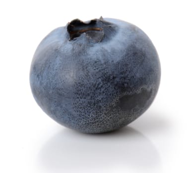 Blueberry in closeup isolated on a white background