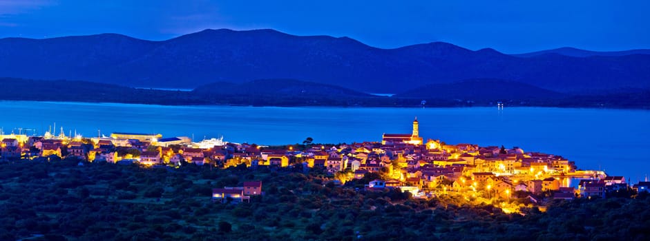 Betina and Murter island evening panorama, Dalmatia, Croatia