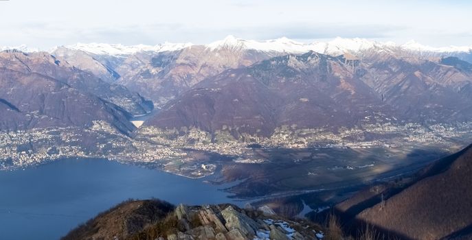 Gambarogno, Switzerland: Trail of Mount Gambarogno and views of the mountains and Lake Maggiore