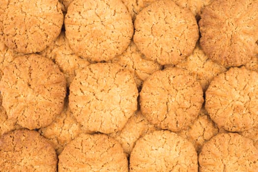 Texture (background) of the cookie in the studio. Top view.