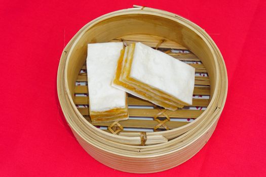 Chinese Steamed Buns and variety of dim sum traditional Chinese breakfast.