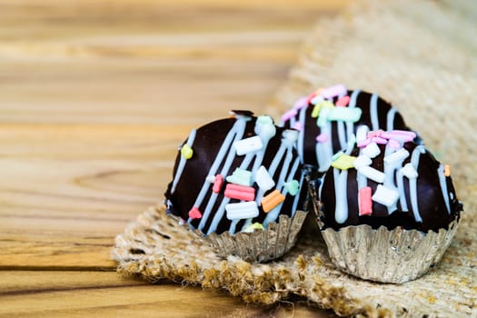 cake pop with coloured sprinkles