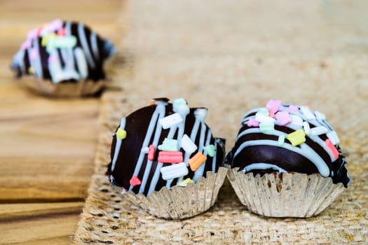 cake pop with coloured sprinkles