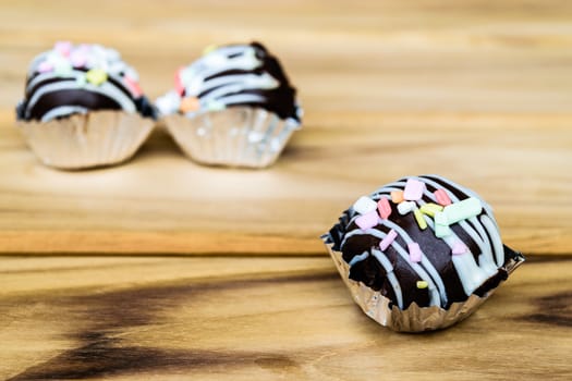 cake pop with coloured sprinkles