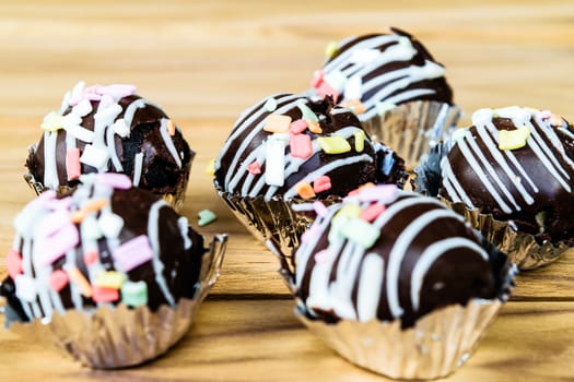 cake pop with coloured sprinkles