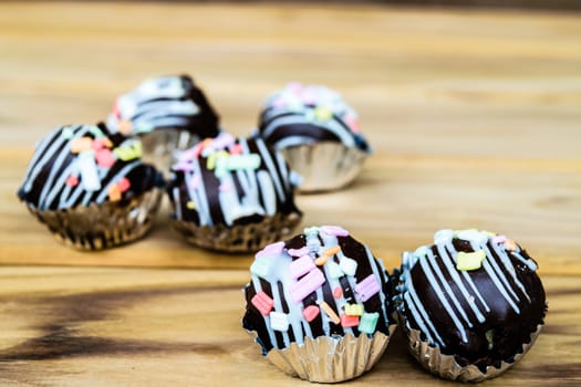 cake pop with coloured sprinkles