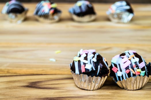 cake pop with coloured sprinkles