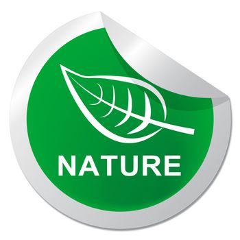 Nature Sticker Shows Scenic Natural Outdoors 3d Illustration
