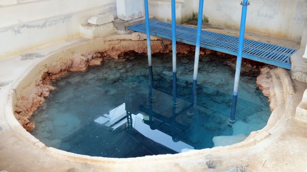 A man-made Japanese fresh water well is the only and  perennial source of drinking water for the entire island, Car Nicobar, Andaman and Nicobar Islands, India, Asia.