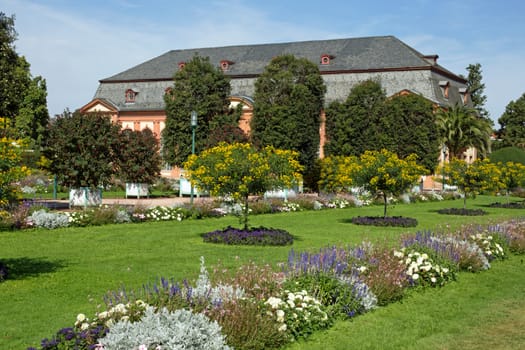 Orangerie and Orangerie garden in Darmstadt (Hesse, Germany)