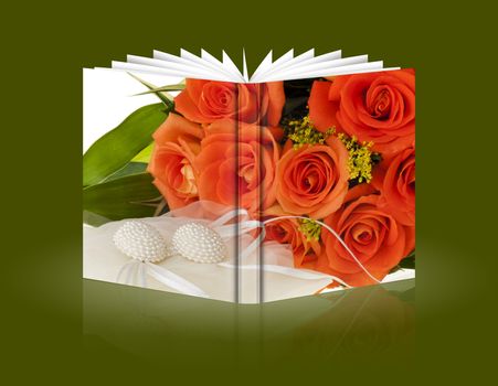 book of flowers and gift for a Valentine's Day