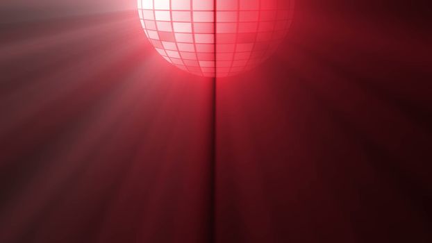 Abstract background with disco ball and lights. 3D rendering