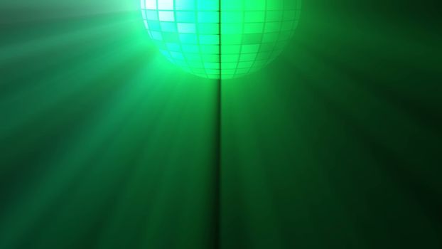 Abstract background with disco ball and lights. 3D rendering