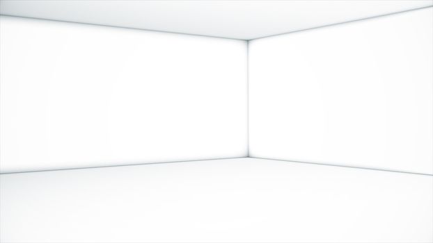 high definition empty white room. 3D rendering