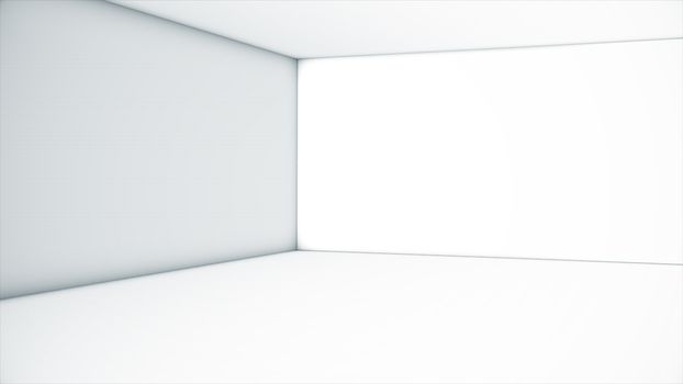 high definition empty white room. 3D rendering
