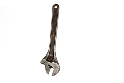 Adjustable Spanner On A White Background