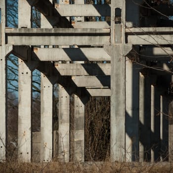 ruins of a very heavily polluted industrial factory, industrial series