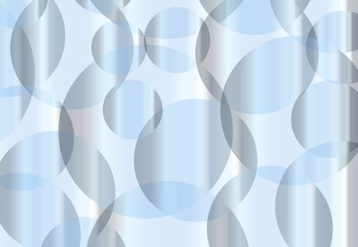 Interlocking circles in blue as an abstract background