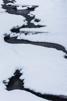 A lot of snow on the creek