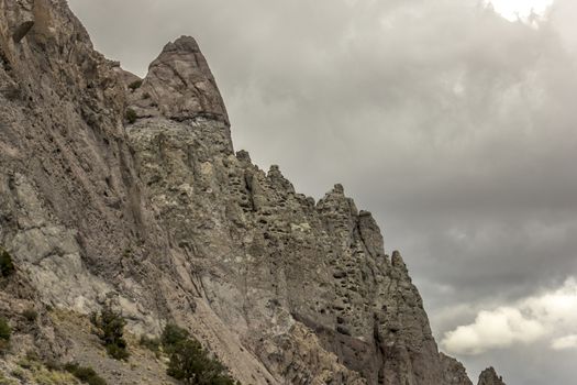 Primitive rock formations in the middle of Utah.