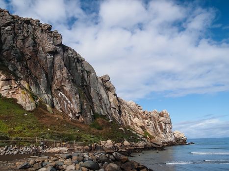 Beautiful scene of Morro Rock Bay, California USA