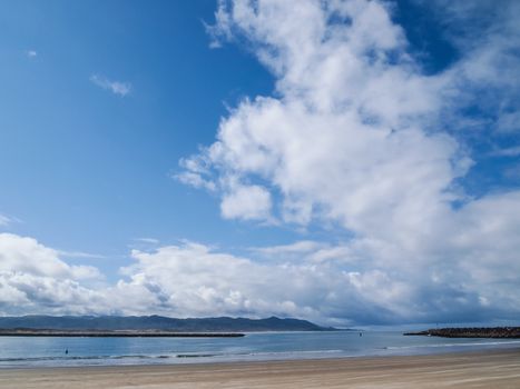 Beautiful scene of Morro Rock Bay, California USA