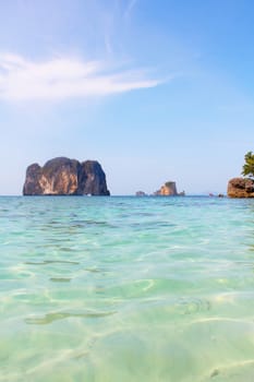 Beautiful view of sea and islands in Thailand