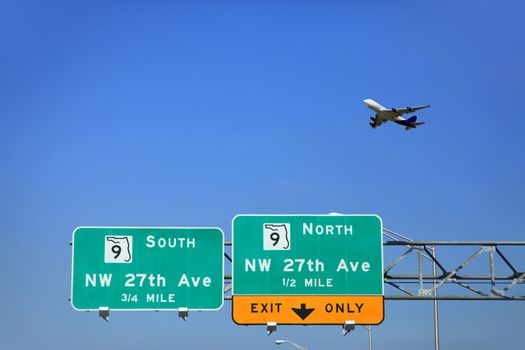  and the plane in the sky
