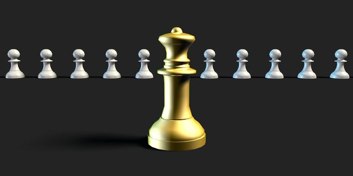 Effective Leader and Management Business Chess Strategy Concept