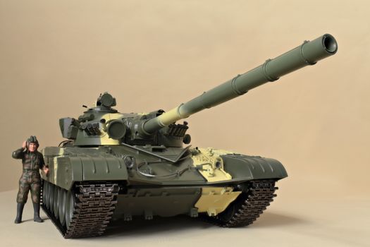figure commander  It stands at panzer T-72  model