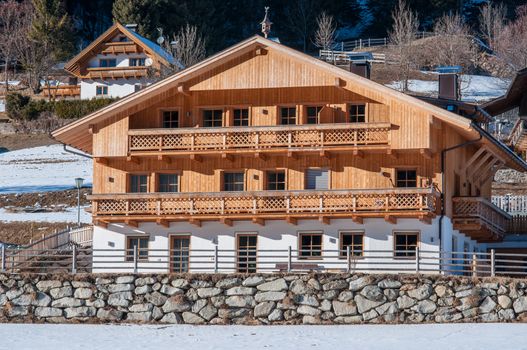 Wooden mountain house