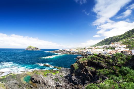 View of Garachico town. Tenerife. Canary Islands. Spain.
