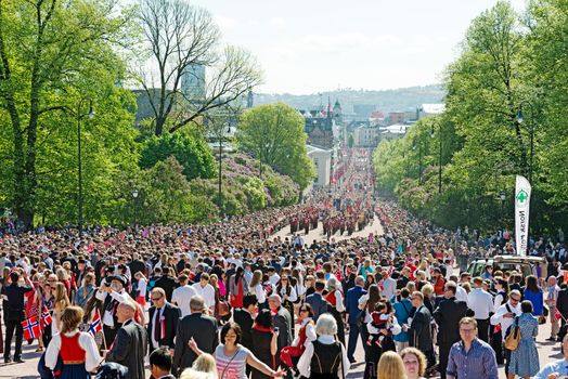 OSLO - MAY 17: Norwegian Constitution Day is the National Day of Norway and is an official national holiday observed on May 17 each year. Pictured on May 17, 2014