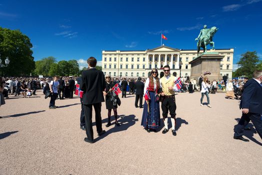 OSLO - MAY 17: Norwegian Constitution Day is the National Day of Norway and is an official national holiday observed on May 17 each year. Pictured on May 17, 2014