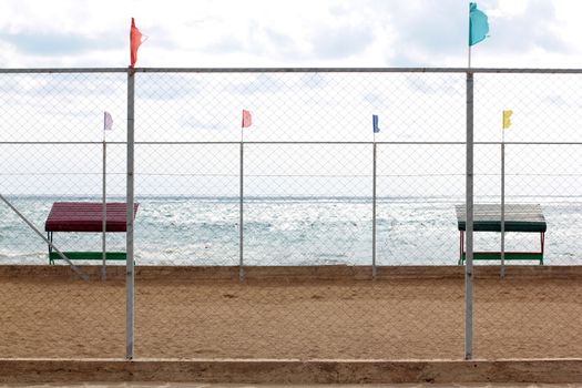 the abandoned beach in the children's camp