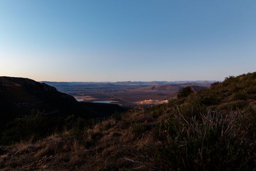 Sunset in Valley Of Desolation, Overlooking the town, Graaff-Reinet