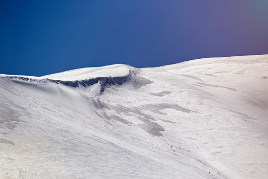 beautiful alps winter panoramic aerial view landscape with mountain background