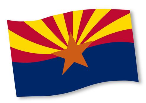 The state flag of the State of Arizona
