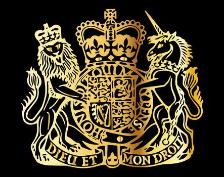 British coat of arms as used on the front cover of a new british passport